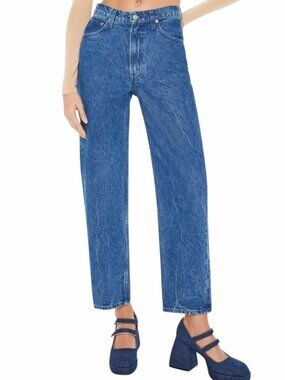 MOTHER Snacks High Waisted Double Stack Ankle Jean in Snap Crackle Pop Size 30